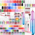 Powder Top Kit Kit Electric Base Coat Liquids Drill Powder and Drill and Dip Set, with Saviland Oil Powder Dip - Nail Keratin Nails 30 Cuticle Colors Dipping with Activator