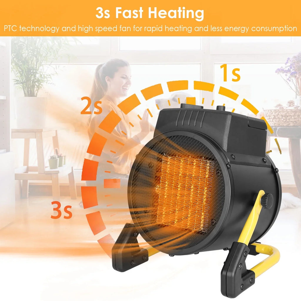 Electric 1500W Desk Adjustable Ceramic Protection Temperature Bedroom Fan Portable with Personal Overheat Office Space Heater iMounTEK for Heater