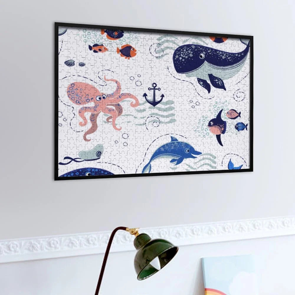Adults 1000 Kids for Wellsay Puzzle Sea on Animals Piece Waves Cute The Game Puzzle - Jigsaw