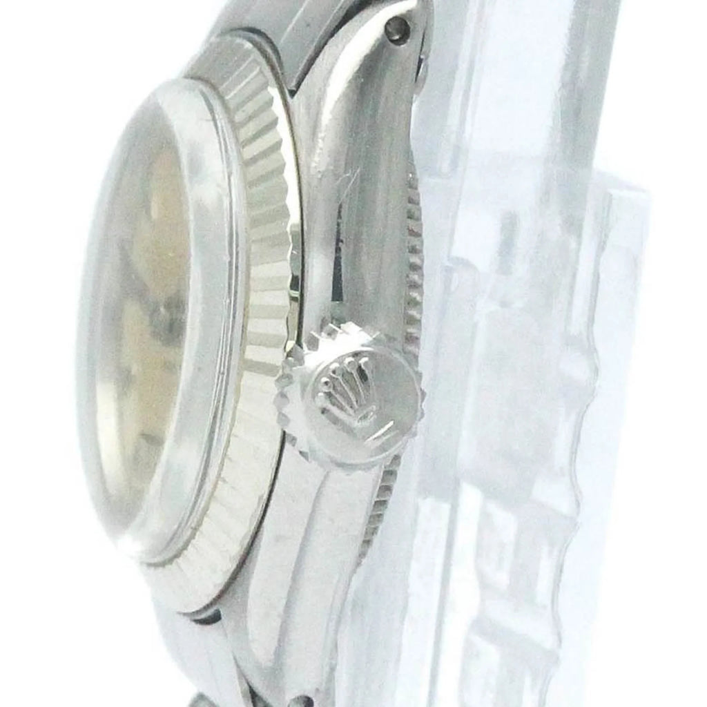 Stainless (Fair) Steel ROLEX Mens Pre-Owned Hand-Winding Precision 6525 Watch Vintage BF565424