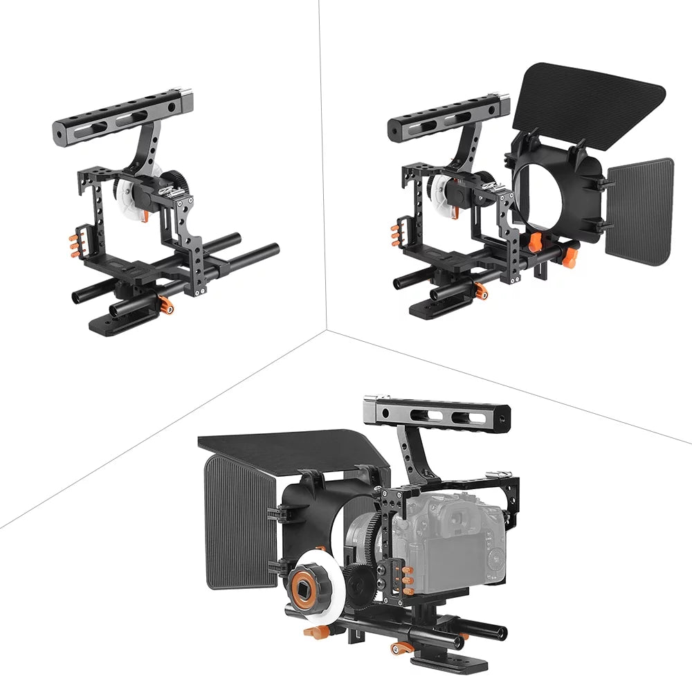 '+ Kit + Rod W/matte Film Film A7s/a7/a7r/a7rii/a7sii/a7iv 15mm Camera 15mm Alloy A7s/a7/a7r/a7rii/a7sii+ + Andoer Box Camera W/matte Box Handle + Box Eryue + Handle Cage,Aluminum + Rod W/matte