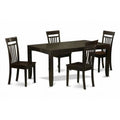 Piece Room Dining Room Set Dining 4-Dining and Leaf 4 Furniture 5 - With Cappuccino Room Table For West Chairs East