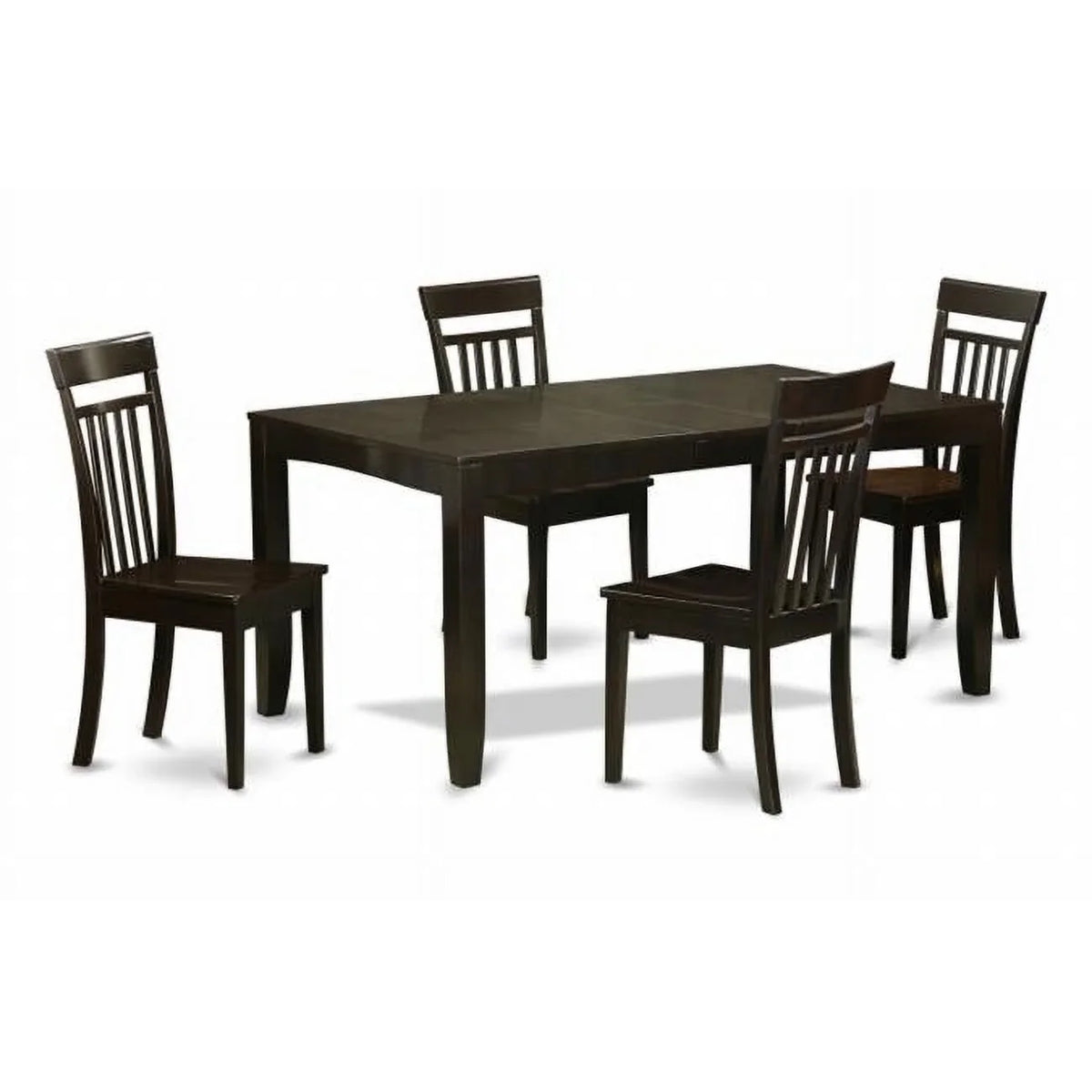 Piece Room Dining Room Set Dining 4-Dining and Leaf 4 Furniture 5 - With Cappuccino Room Table For West Chairs East