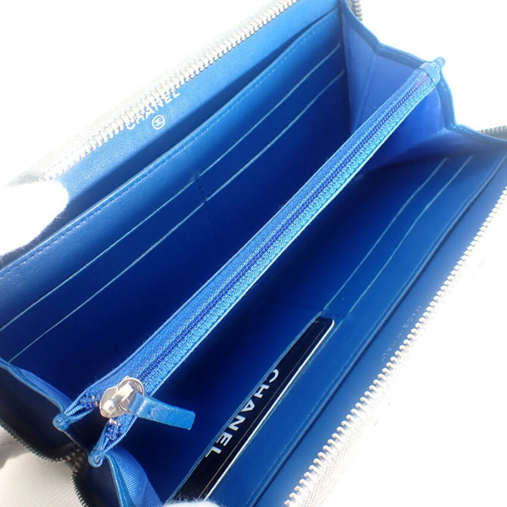 computer (Good) board matelasse Cambon mark long Pre-Owned Chanel pattern wallet circuit CHANEL here