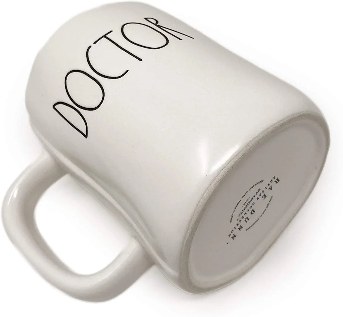 Mug with Letter Dunn HERO LL Black DOCTOR Tea Mug Rae Ceramic White