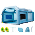 26x15x11ft Inflatable Paint 750W+950W Blower System with SKYSHALO Spray Tent Booth Inflatable Paint Car Booth Filter