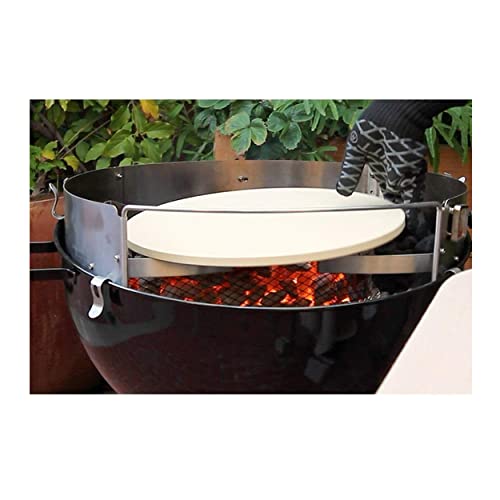 PC7001 Conversion PizzaQue Kit, Silver, Grill Pizza Kettle Outdoor Deluxe Oven 18''/22.5''