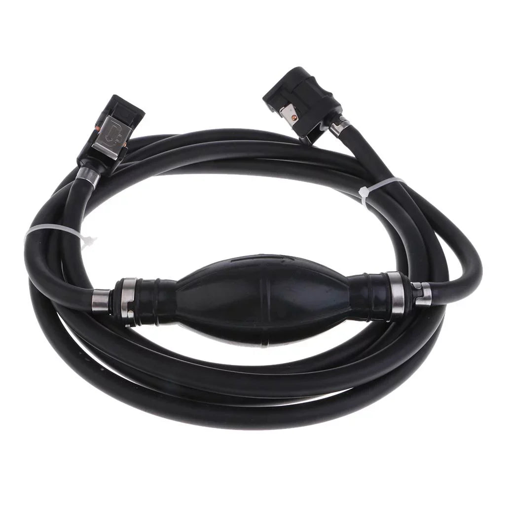 with Connector Outboard Black, Fuel Bulb Hose Motor Boat Primer Motors Line And - 6.5x11mm