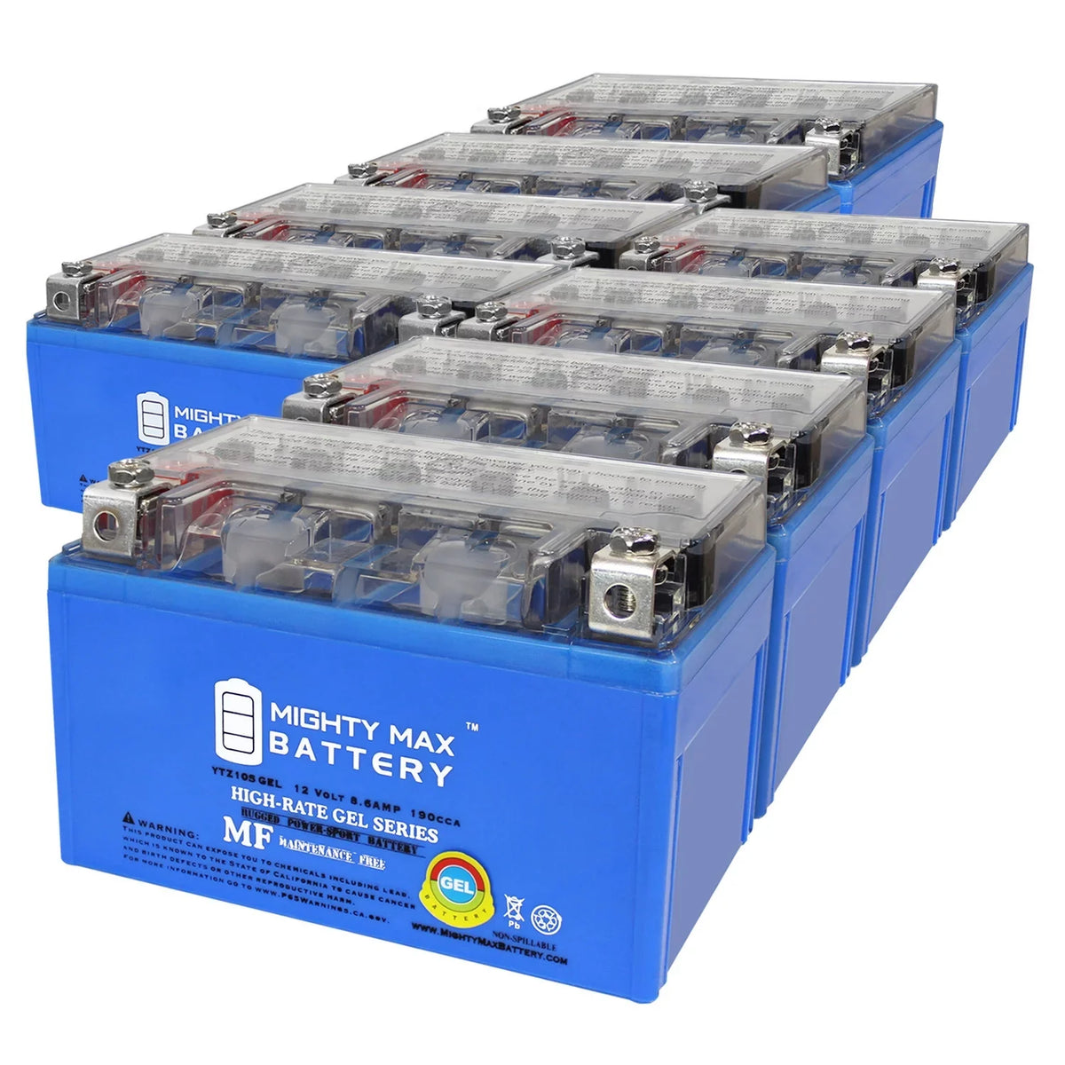 8.6AH YTZ10SGEL Pack 12V Battery GSX-R1000 - 8 GEL 1000 00-17 compatible Suzuki with Replacement