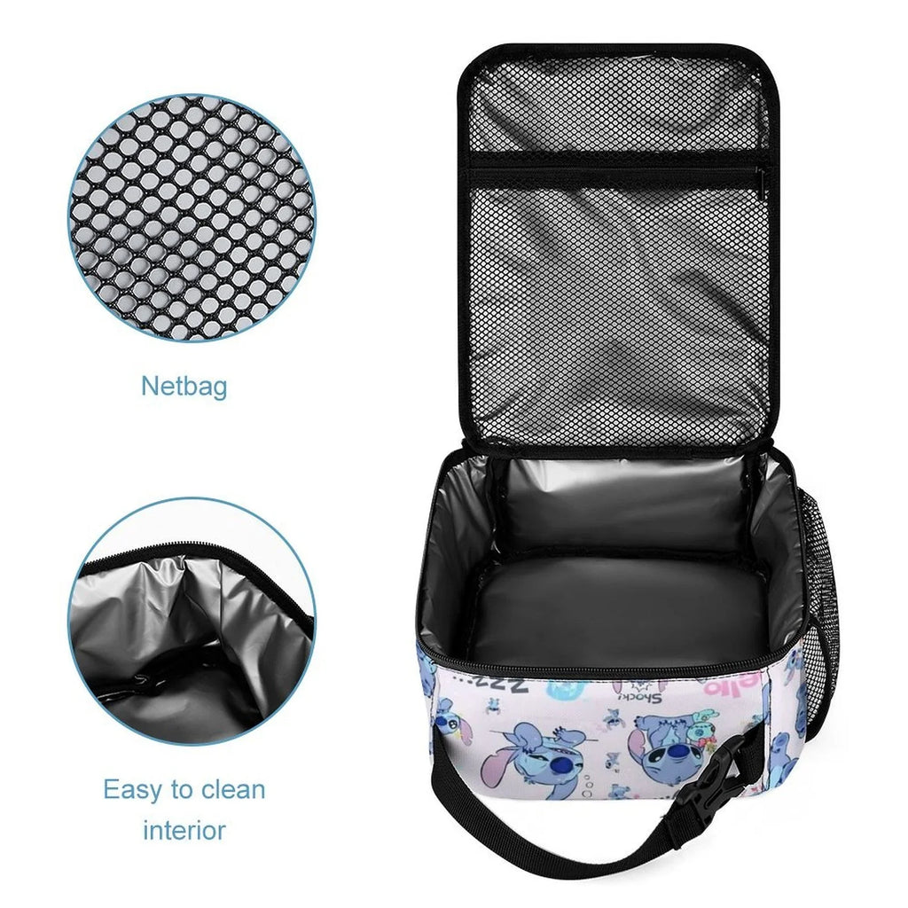 Lunch Bag Bag Boys Bento Cooler Stitch Lilo For Tote Handbag Adult School Insulated Office Thermal Kids Girls Portable
