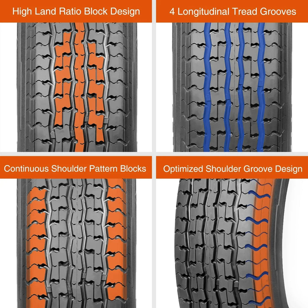 Duty Trailer 2 E condition 75 Tires all-road 10PR ST225/75R15 in 225 15 Radial Trailer Load Tires Traction Heavy Improve Range Set