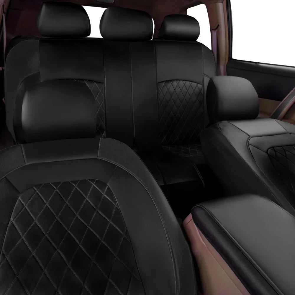 Seat Set Interior Cover, Accessories 9 Auto PU for Seats SUV Trucks Full Van Auto Leather Pcs Cover Universal Car Seat Andoe 5
