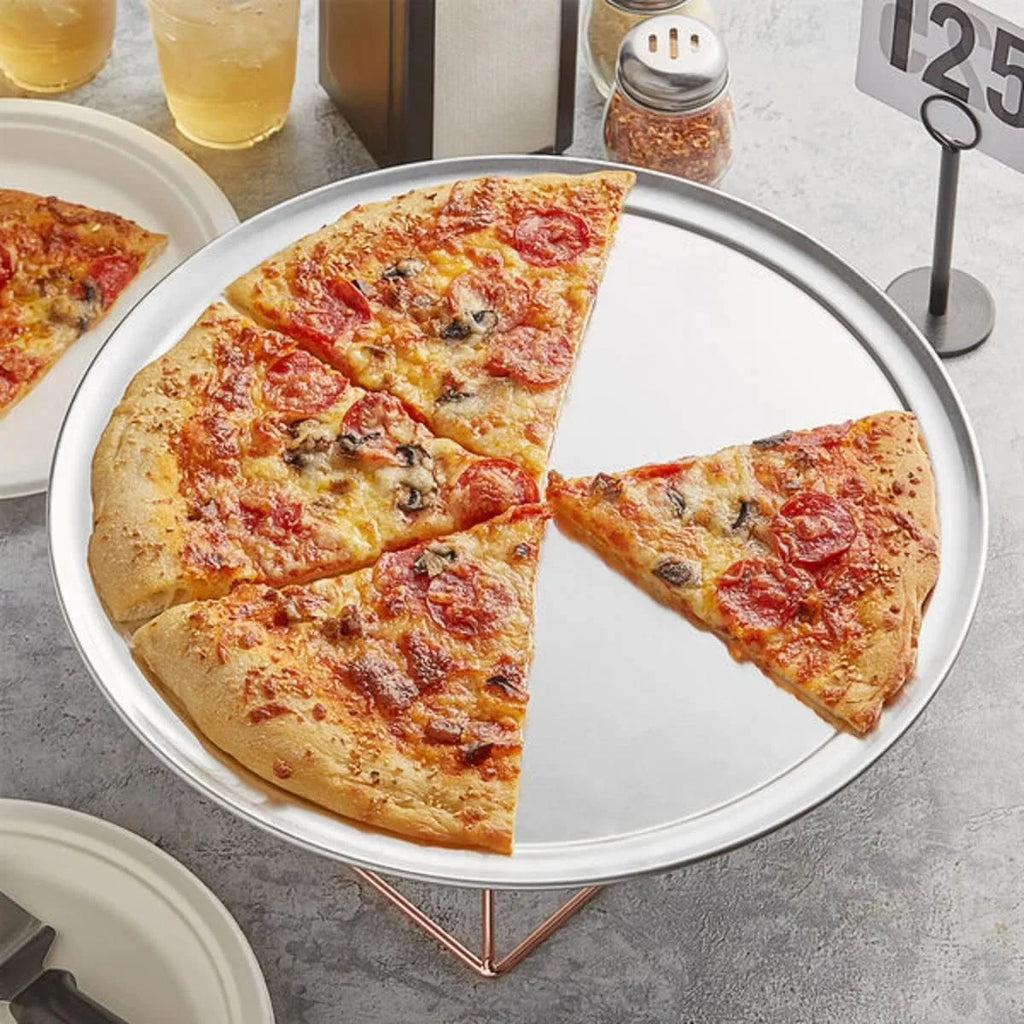 15” Tray TrueCraftware- Baking of Wide Pizza Pan Home Set Pizzeria Aluminum & Baking Rim- Round Kitchen Restaurants Pizza Tray Pizza Round Tray Tray for Bakeware 3 Pan