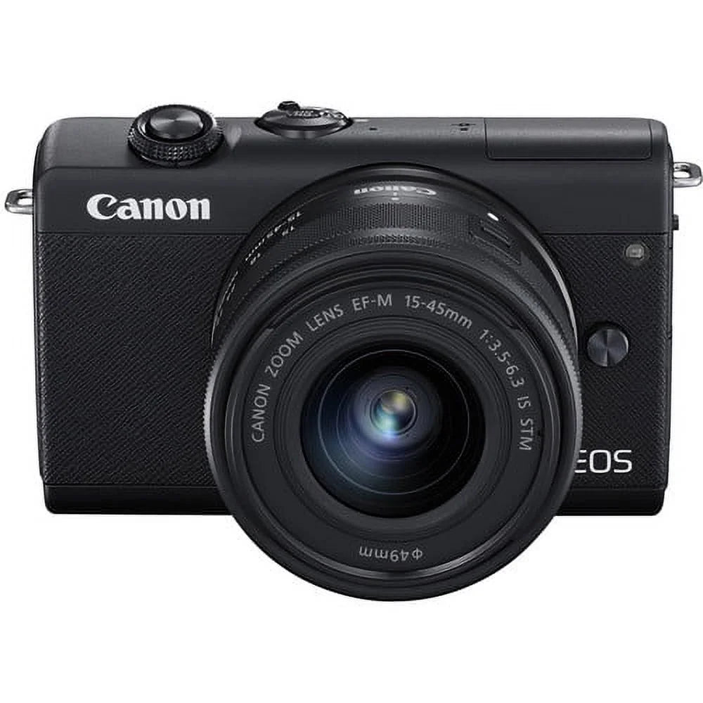 '+ Black More Canon Digital EOS (New) Mirrorless M200 Camera (3699C009) with Lens 15-45mm