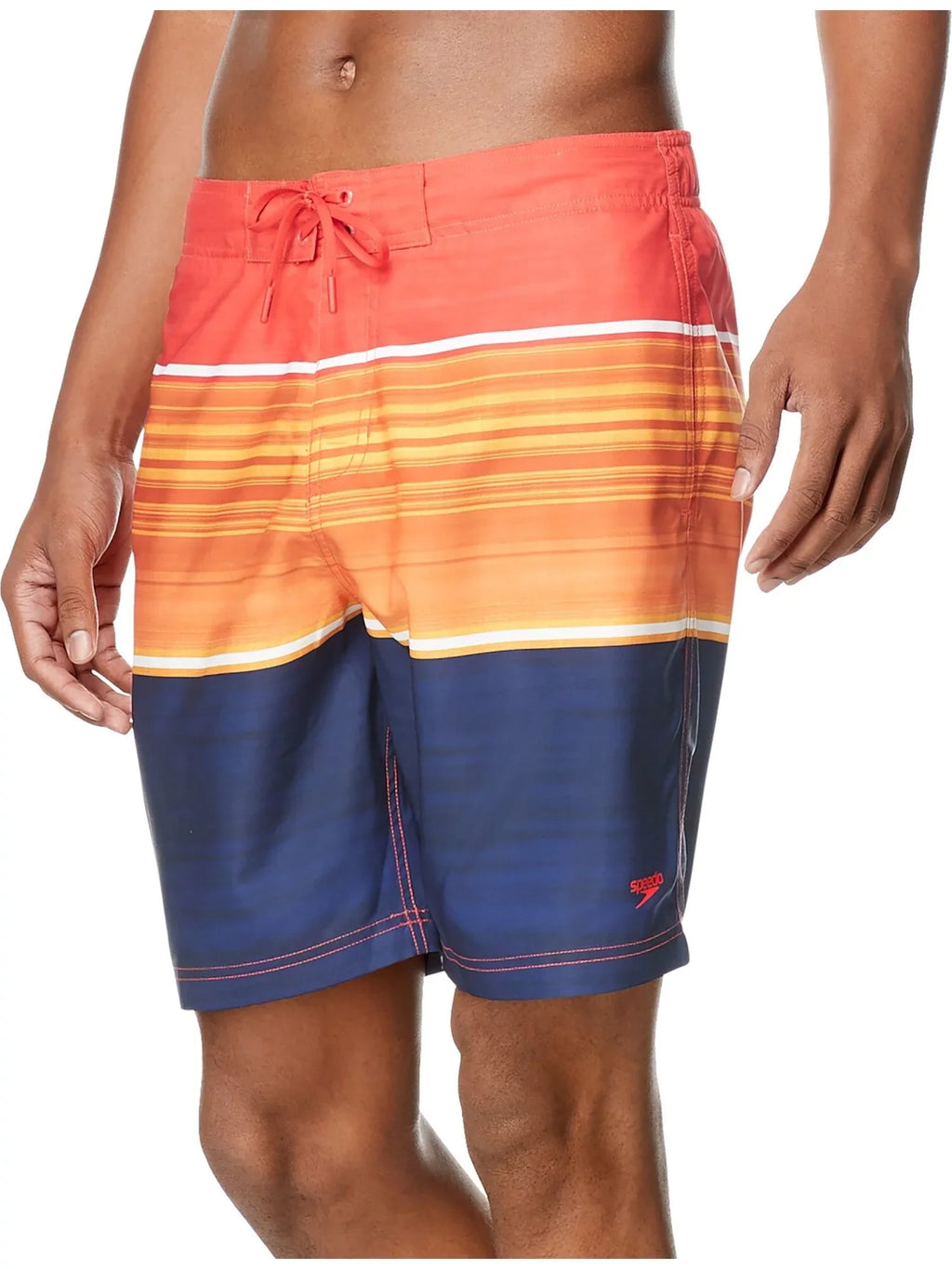 Stretch S Orange Mens Swim SPEEDO Trunks Barrier Beach