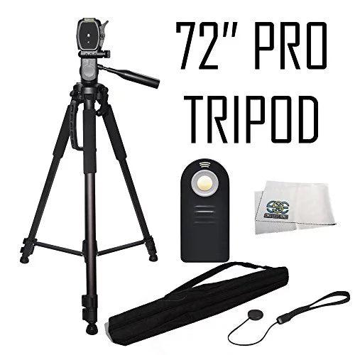 with Tilt A7, Shutter Release for Bubble Professional the Cloth Panhead Cleaning &amp; Sony A7r, IR + 72-inch Built Alpha + Keeper a7 Remote Tripod Motion Wireless Leveling In Control Series 3-way Cap