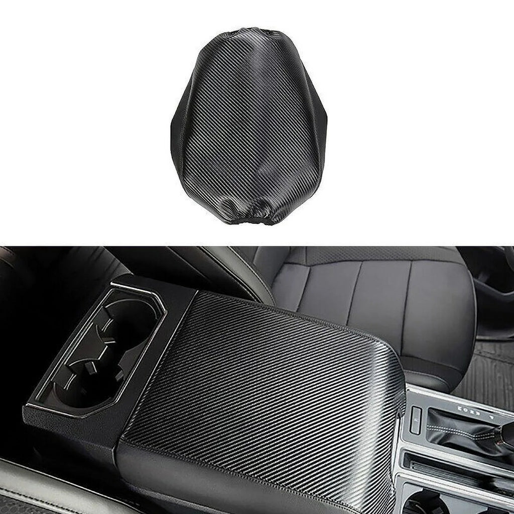 Carbon Protector Armrest Center Console Cover Pad Leather F150 Teledu