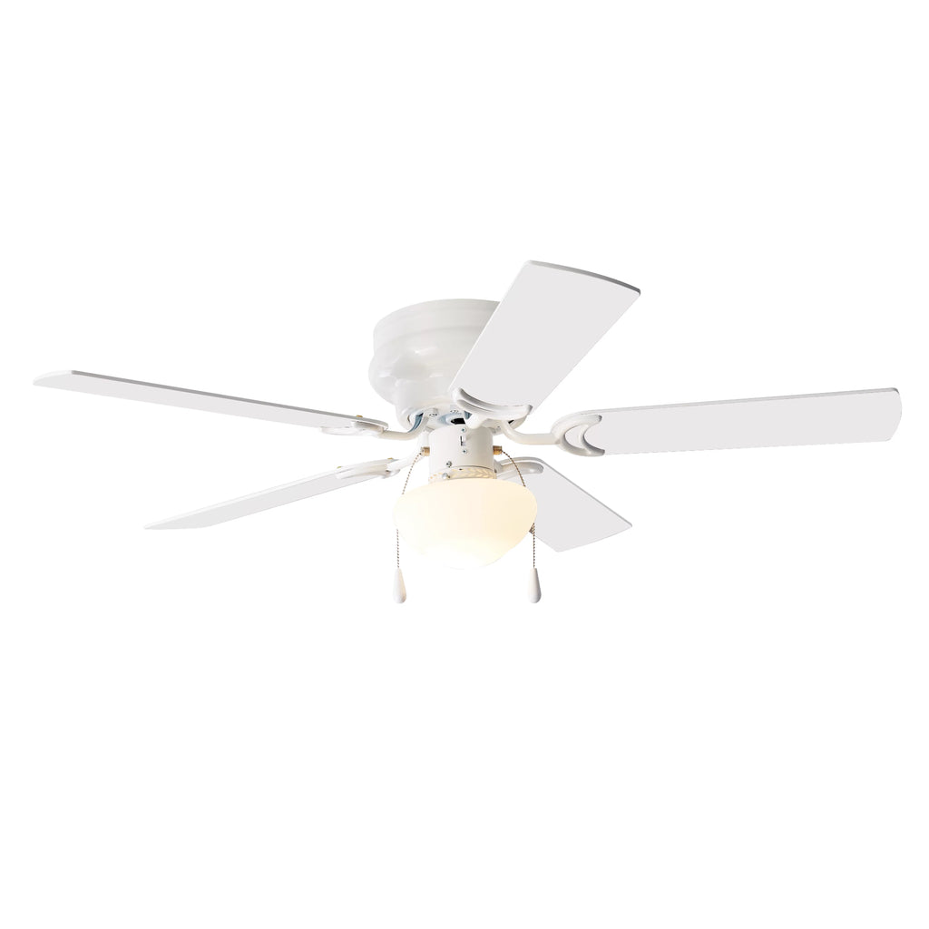 with Indoor Airflow Fan Mainstays Light Hugger 52 Kit, White, Blades, 5 Reverse inch Ceiling