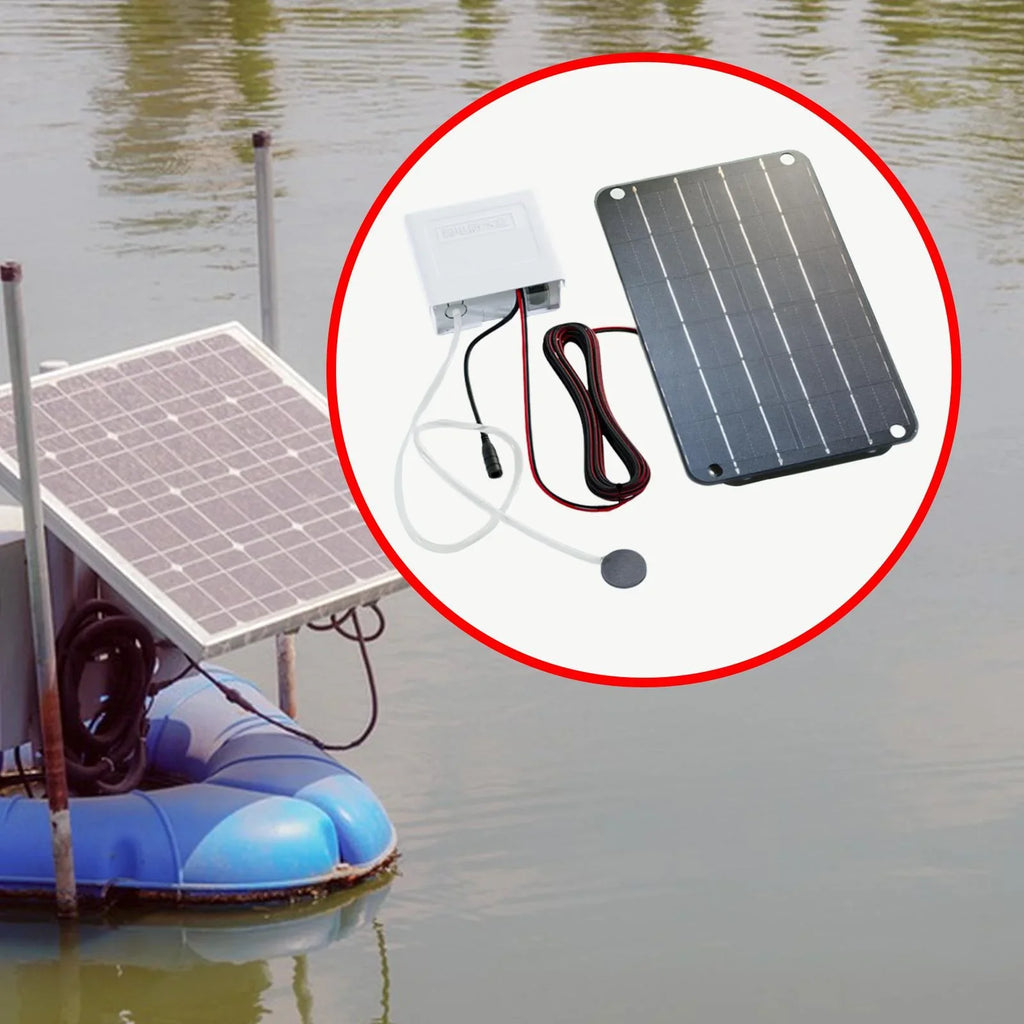 Solar Air Pump Pond Pump Solar Pump,Aquarium Eco Pond Air Hydroponics Aerator Silent Friendly,6V Oxygenator Solar jicheng for Powered