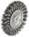 17687 1/4" Wheel, Wire in .014" Steel 4" Weiler Stem-Mounted Fill, the Knot Stem, Made USA