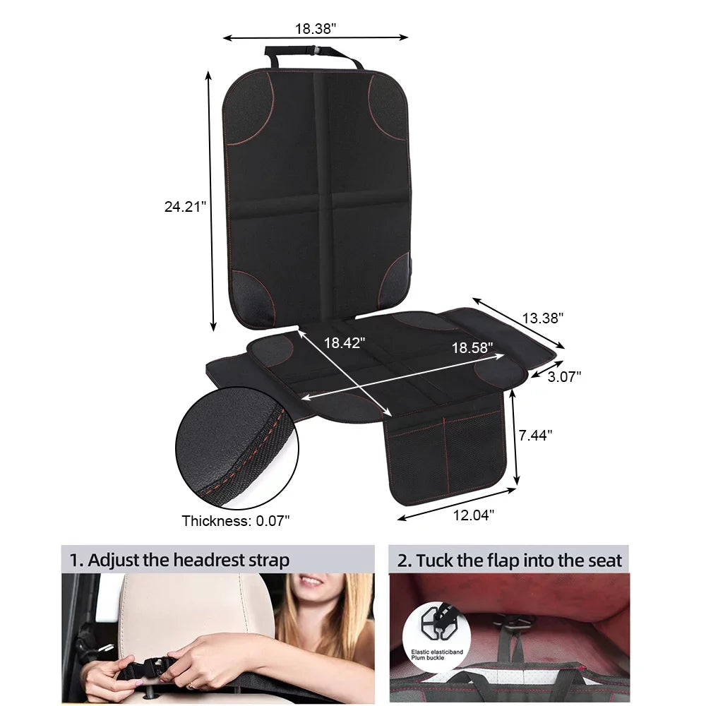 and Protect Padding Protector Non-Slip Thickest Pockets Seat Baby Child 2Pack for Car and Backing with Pet Seats Mesh