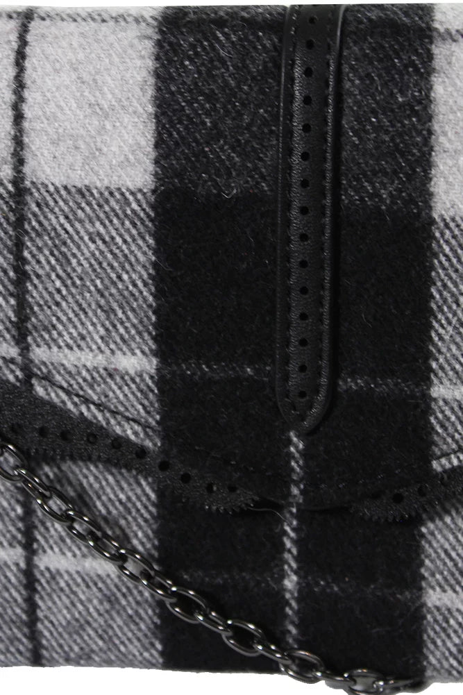 OS Bag Plaid Black Crossbody Nicole White Hudson Danielle