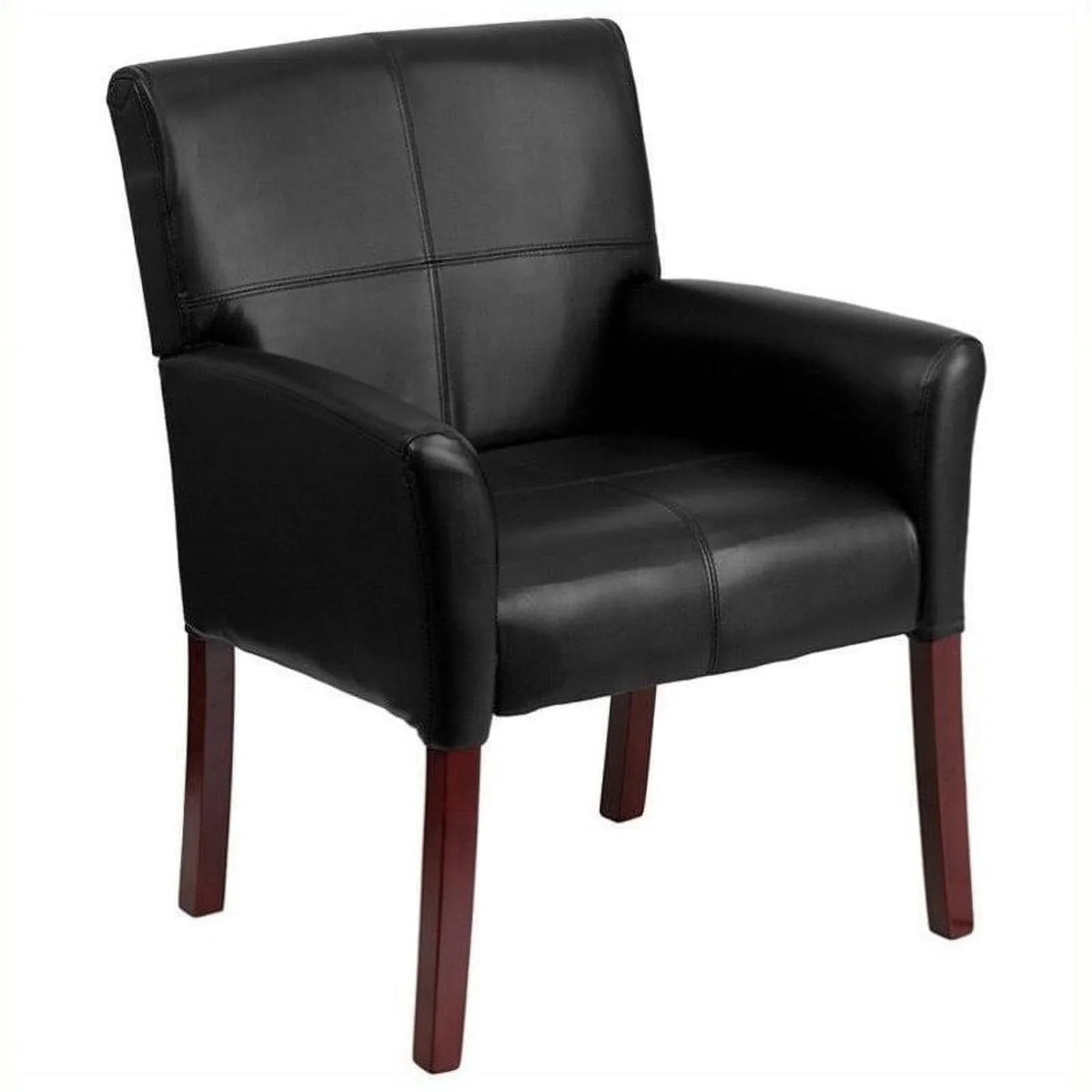 Kingfisher Legs Executive Lane Side with in Guest Chair Mahogany Black