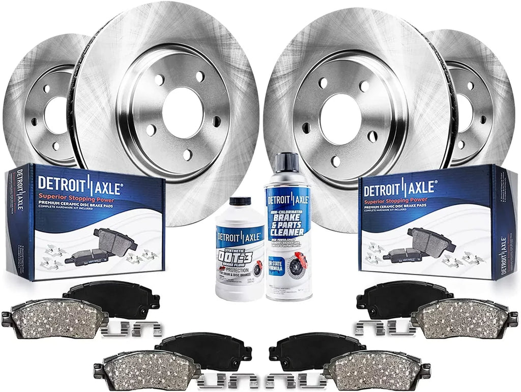 '- Brake and Replacement 2011 Brake Brakes Disc Pads for 2012 2008 Detroit 2010 Rotors 08-13 2013 Lugs Rear 2009 Front Ceramic Nissan Rogue 5 Kit Axle