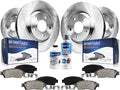 '- Brake and Replacement 2011 Brake Brakes Disc Pads for 2012 2008 Detroit 2010 Rotors 08-13 2013 Lugs Rear 2009 Front Ceramic Nissan Rogue 5 Kit Axle