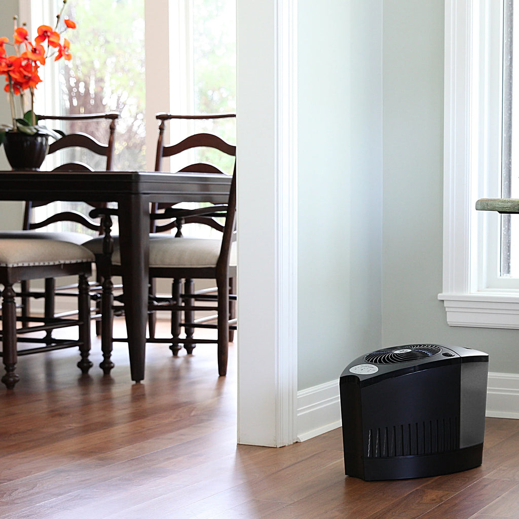 Black Coverage, Vornado 700 Evap3 Humidifier, Room ft Evaporative Whole sq