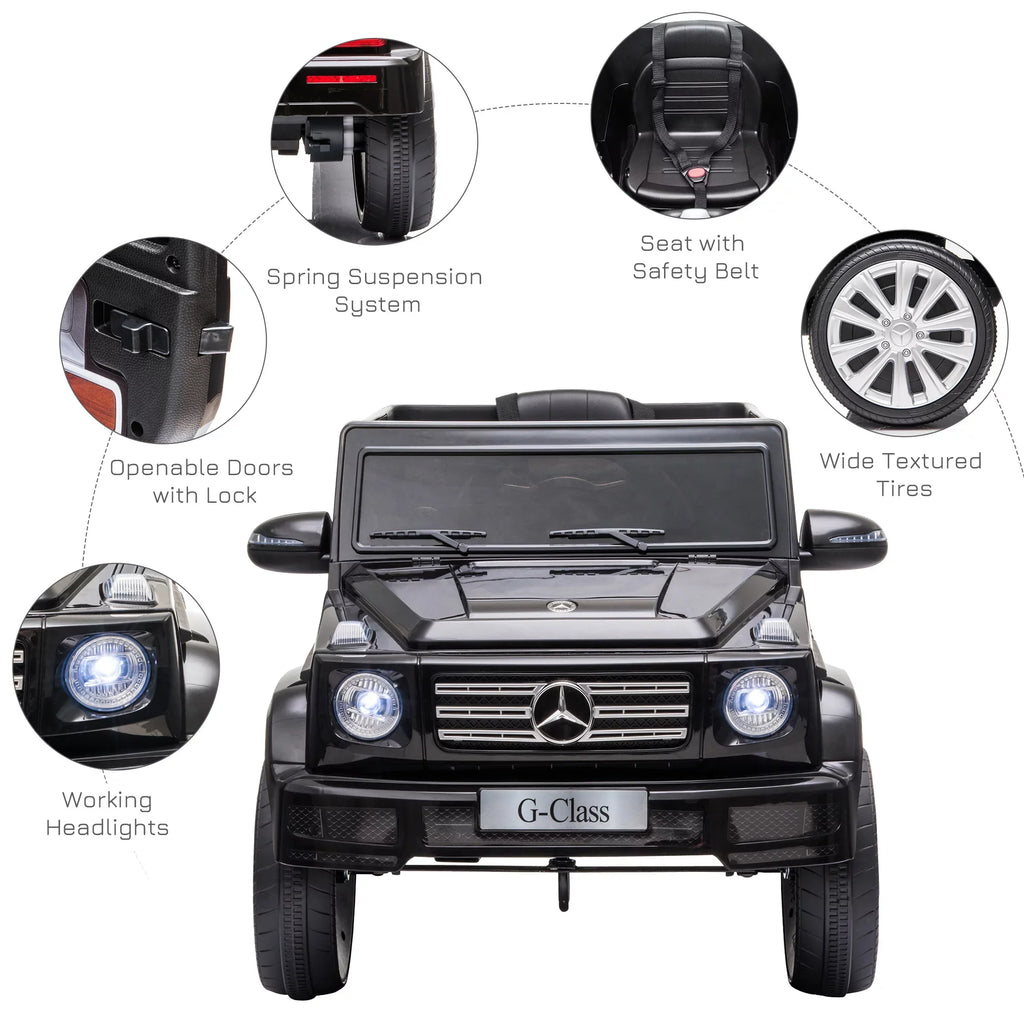 12 Control, Mercedes Powered Bright G500 Headlights, Suspension V Working Aosom with Benz & Ride-On Remote