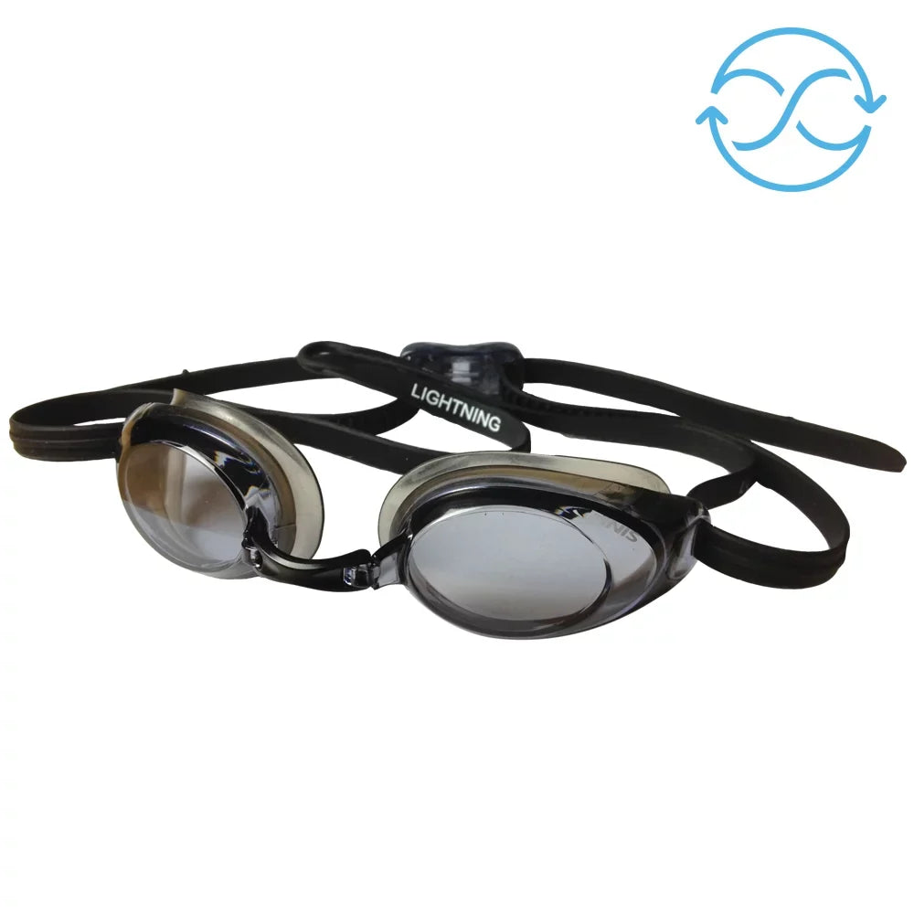 Swim with Goggles Black/Smoke FINIS 4 Swimming Silicone Adjustable Men Goggles Women Adult - Goggles - Goggles - with and Competitive Straps - for Interchangeable Pieces Watertight Lightning Swim Nose