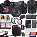 '+ Canon Canon Light More Mirrorless 24-105mm Video 64GB LED Lens f/4 Mark + Memory RF 2pc EOS R6 Case with L Spare IS Camera Cards USM + + Battery II &