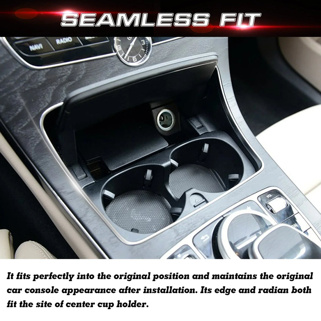Class Tech 300 Frame Center Class W205 C300 C400 Benz GLC GLC W253 Ashtray Mercedes Xotic Chrome, 2016-2023 Storage 2015-2021 C Console Trim, with Box C63 Compatible