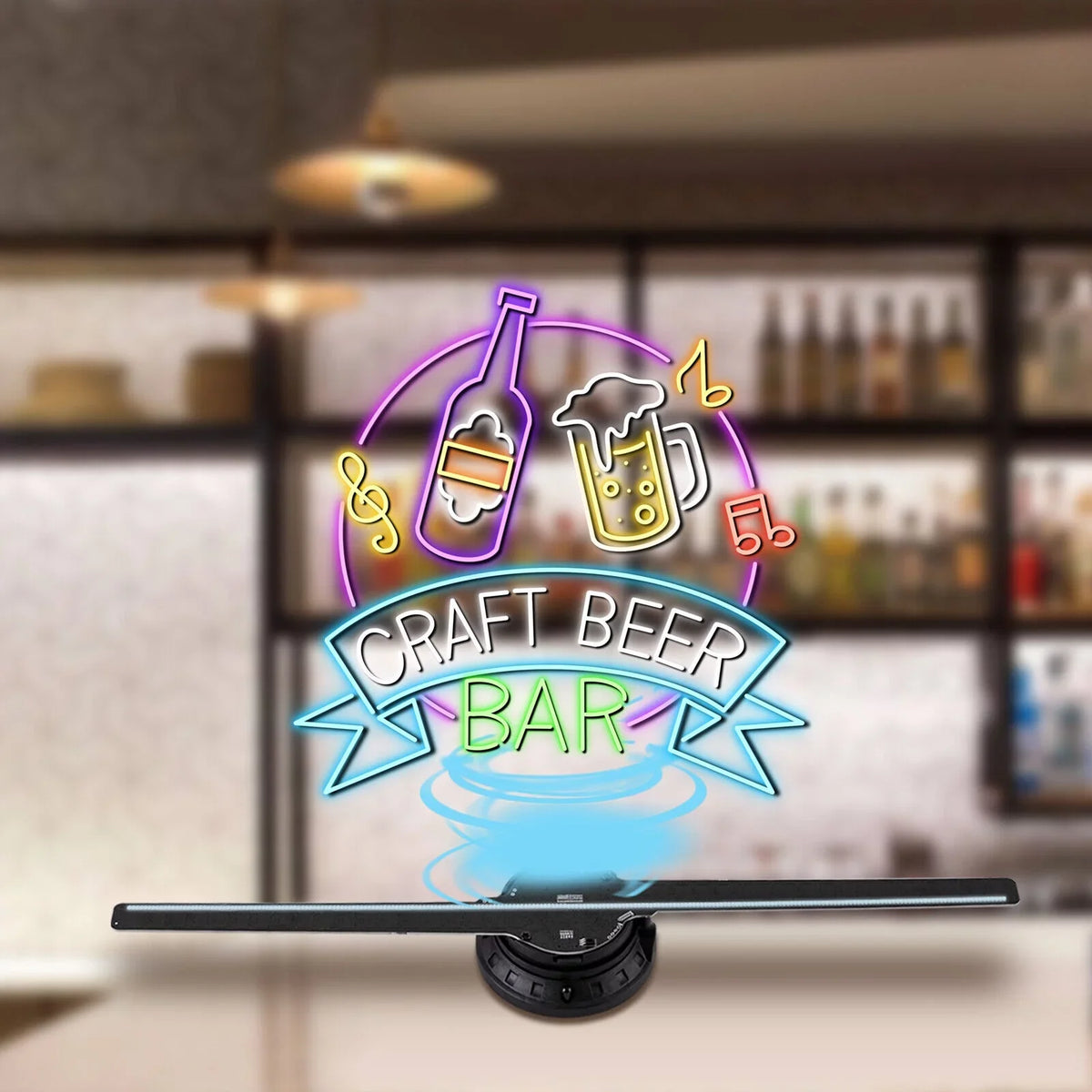 Projector Effect Cafe Club Bar MIDUO Decor Fan 3D Hologram