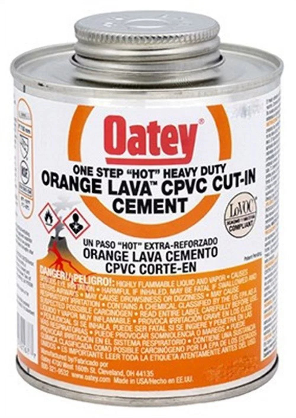 OATEY Orange 32166 8OZ Cement Lav COMPANY CPVC