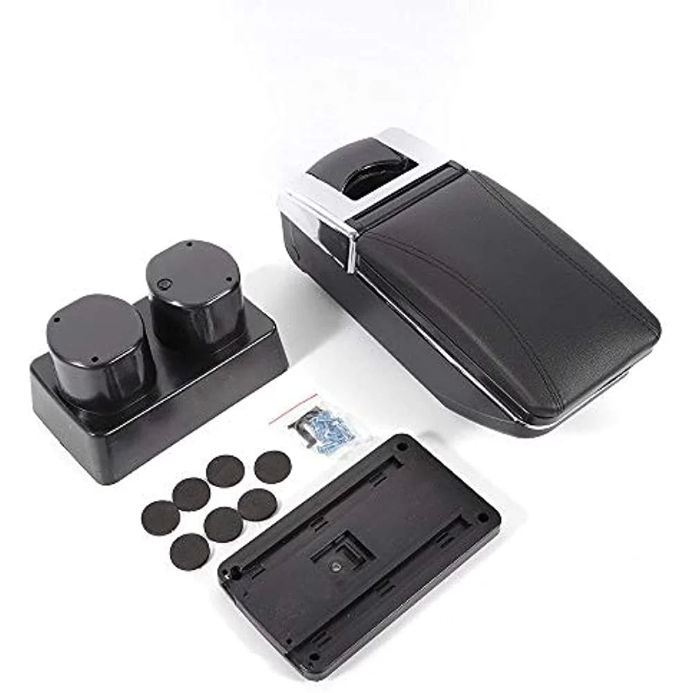Armrest Versa 2007-2011 Console OUKANING Parts Leather Automotive Box For Nissan Body Black Storage Rotatable Tiida Latio Center Automotive