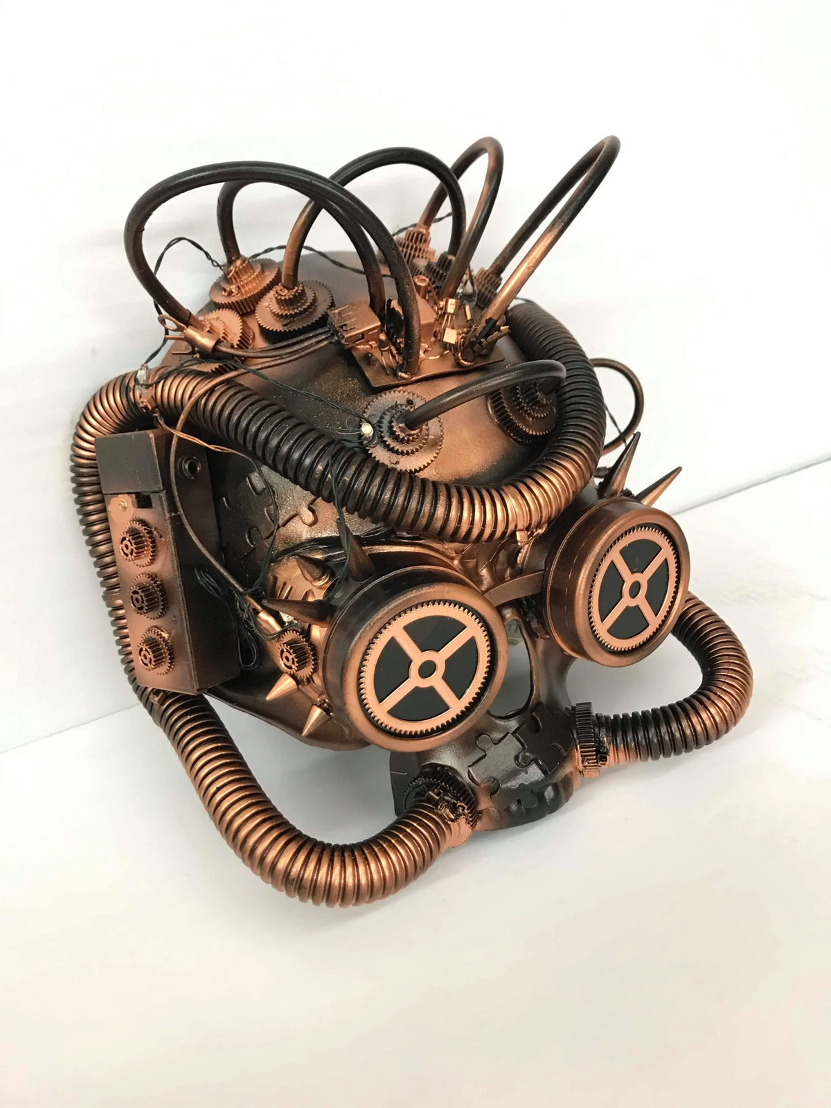 Mask Masquerade Light-Up Skull LED Post Adult Copper Steampunk Goggles Metallic