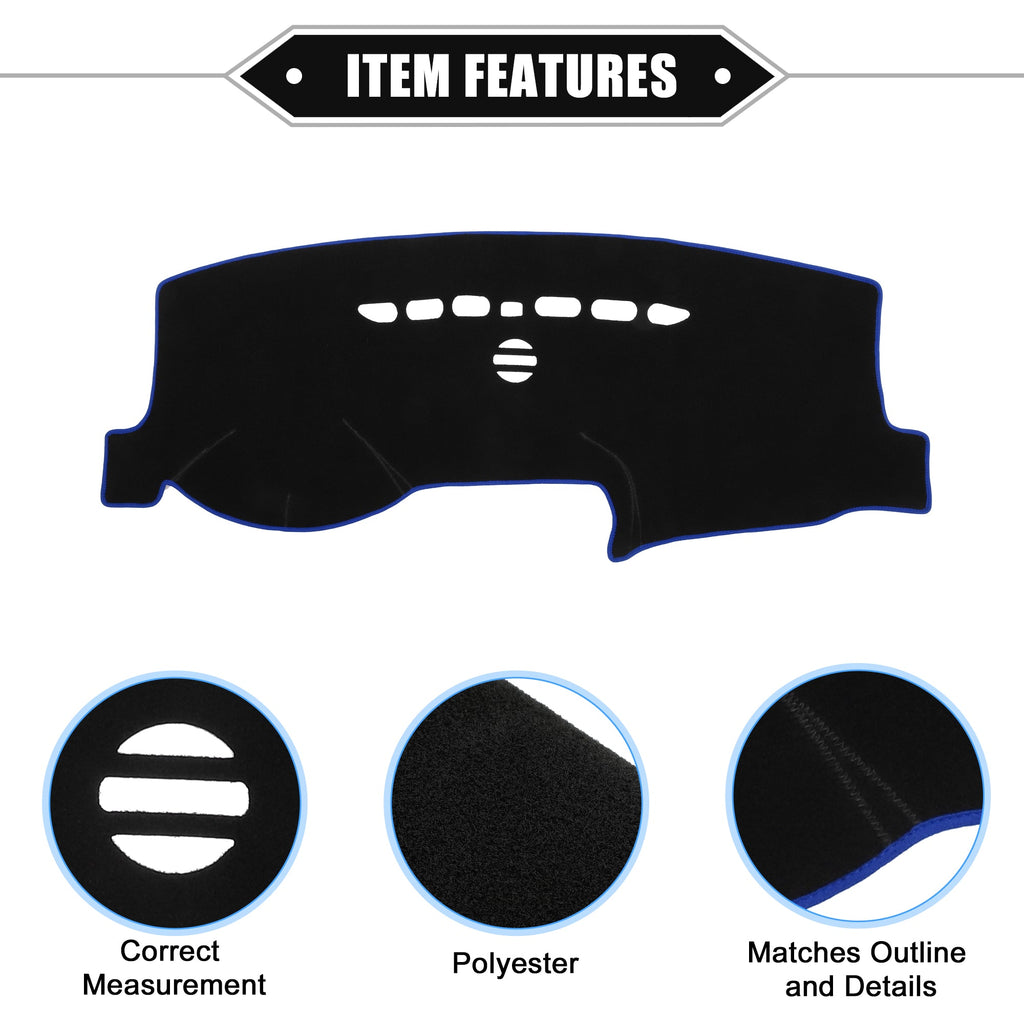 Dashboard Ford Car Unique Cover Bargains for Center Protective Polyester Console Fusion Mat 2013-2021 Blue Compatible