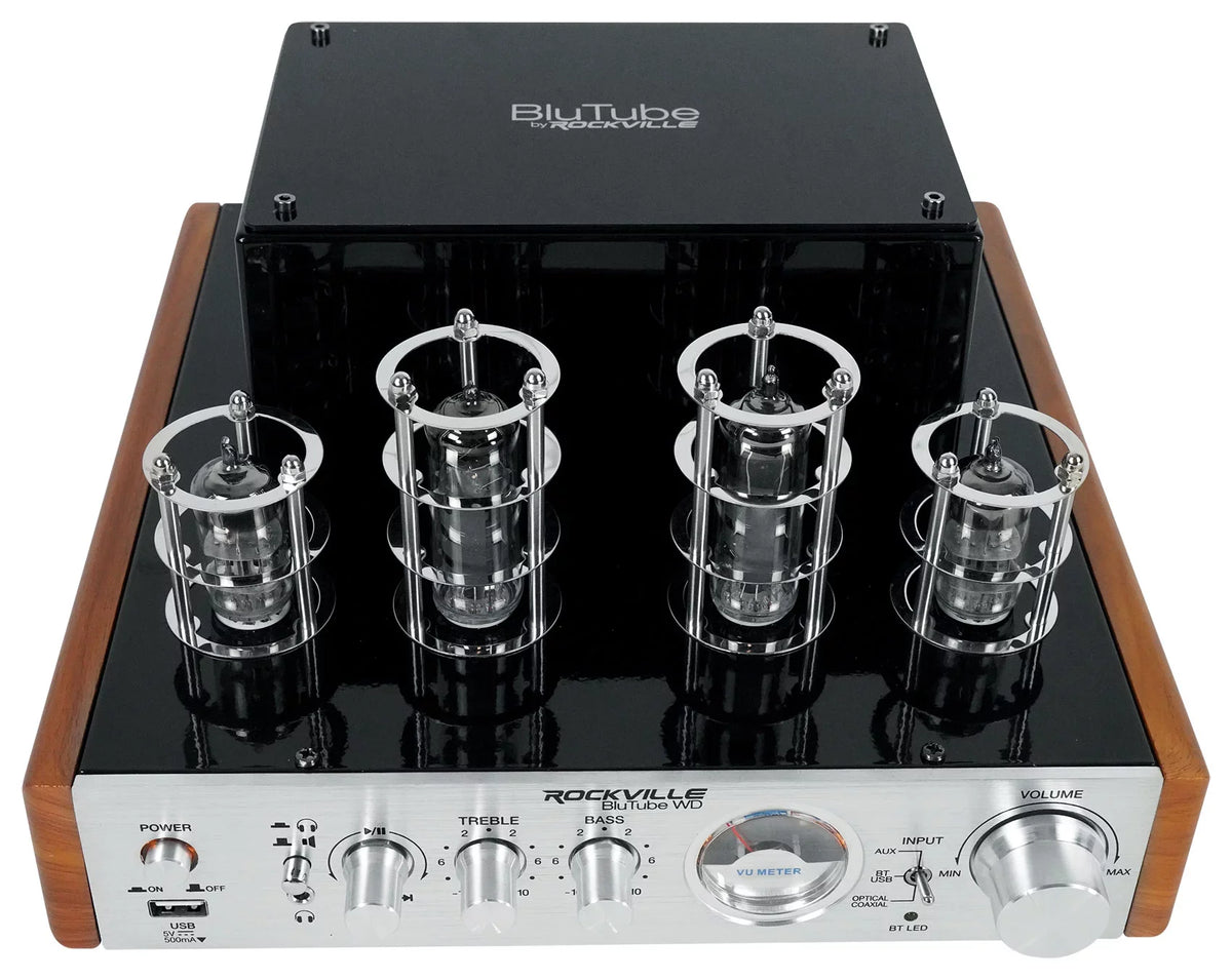 Bluetooth Rockville Tube WD Receiver Amplifier/Home Tower (2) + Speakers BluTube