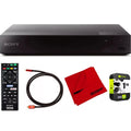 and Cable Blu-ray ft TV Player Sony and Deco Microfiber HDMI With Screen with BDP-S3700 2.0 Disc Audio Dolby Gear Cloth High Wi-Fi Speed TrueHD Streaming Bundle 6