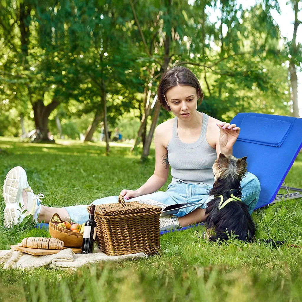for Set Chairs, Lounge Camping, Sunbathing, with Chair 2-Pack Adults Beach Lawn Table, Chairs Folding Adjustable Position for Side 5