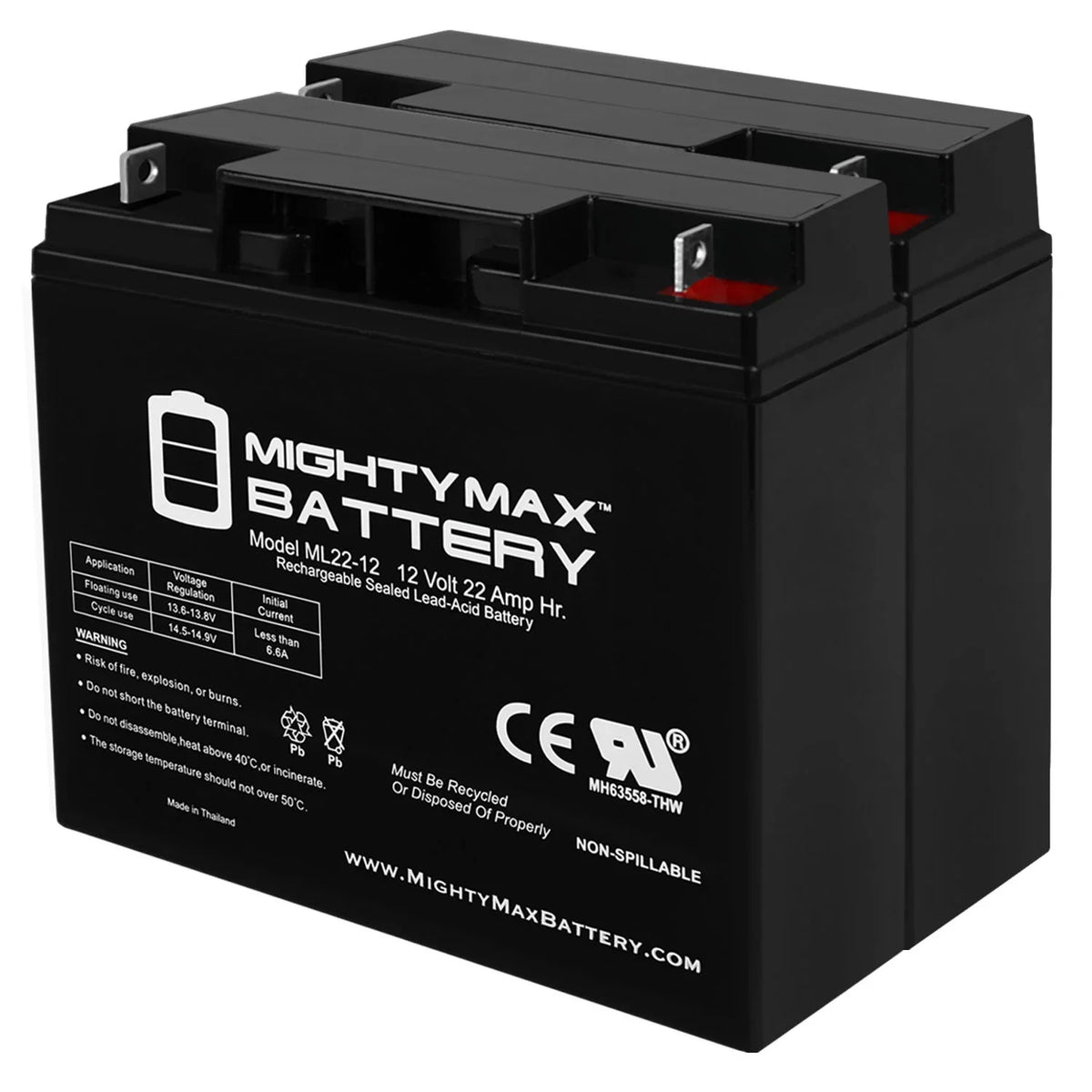 '- Pack Battery for Wheelchair 22AH 200 12V Alante Jr Scooter 2 GP