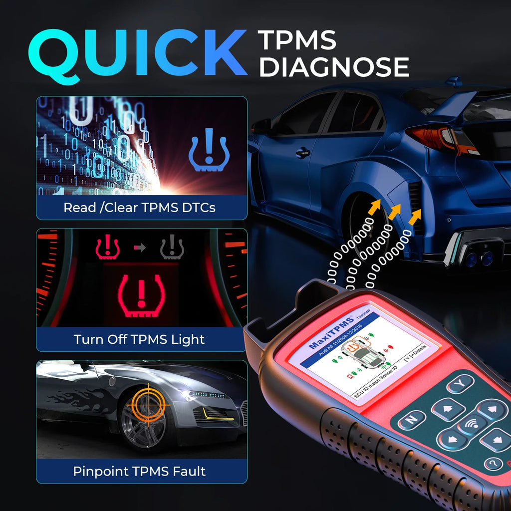 TS508WF Reset DTCs, TPMS Upgraded Scan Tool MaxiTPMS Autel Sensors, Tool TS408 TS508 TPMS Relearn/Activate Programming Read/Clear All of TPMS
