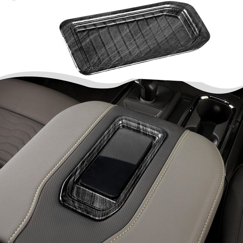 2022 Trim Box SIERRA 2020 Fit Silverado 2021 Chevy Cover Wood Black Storage Tahoe Grain Armrest Center For 2019 Suburban