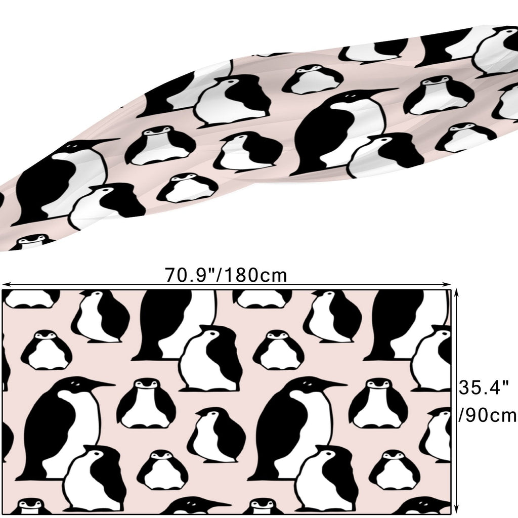 Headscarf Hair Packed Wraps FREEAMG Silk Sunscreen Large Scarf Penguins Gift for Neck Long Wraps Oblong Women Shawls