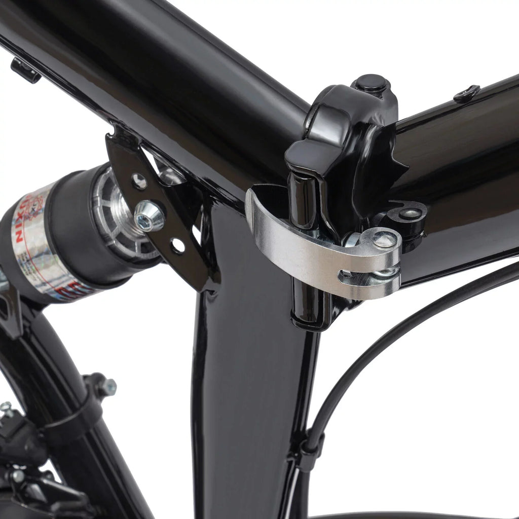 Carbon City 21-Speed Folding Bike Light 150kg/330lbs Shifter Miumaeov Bicycle Adult Steel Folding 26" Weight Camping Bike Black Max Loading