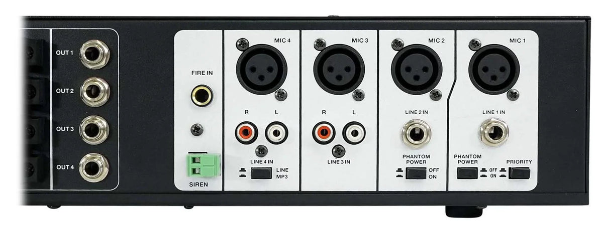 Amplifier+(6) 4-Zone White Source Speakers Commercial Matrix Pendant Multi JBL
