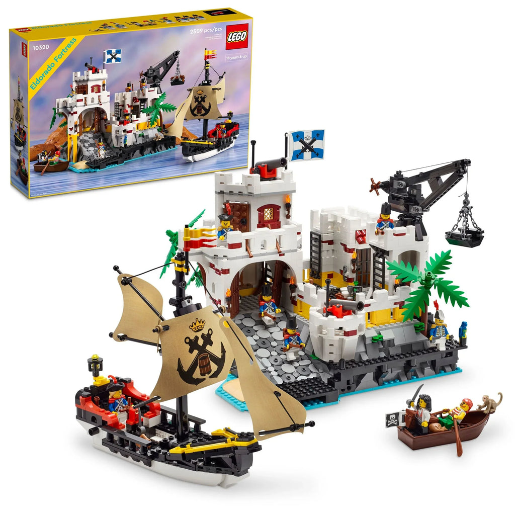 Love Adults Fortress a Gift, Pirate Rewarding Building LEGO for Décor, Who Eldorado Ship Nostalgic Gift Office 8 Icons Kit, Includes Pirate Idea 10320 Minifigures, and Home Project,