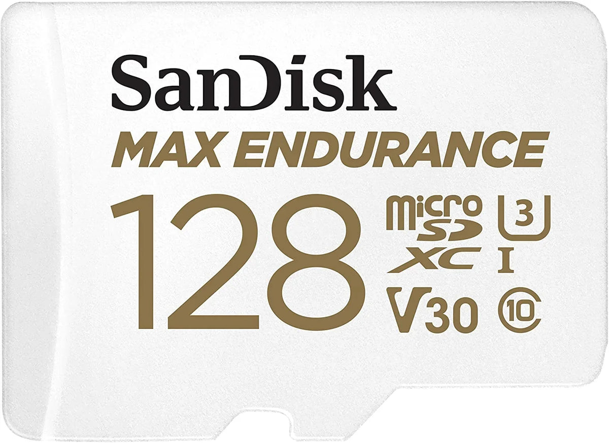 Endurance C10, Home UHD, Adapter U3, Cameras 128GB with Security 4K MAX roSDXC Dash - cams and V30, for